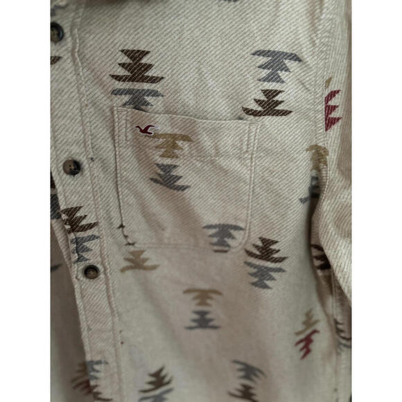NWT Hollister Men’s Casual Printed Button-Up Shirt - M MED - Picture 5 of 8